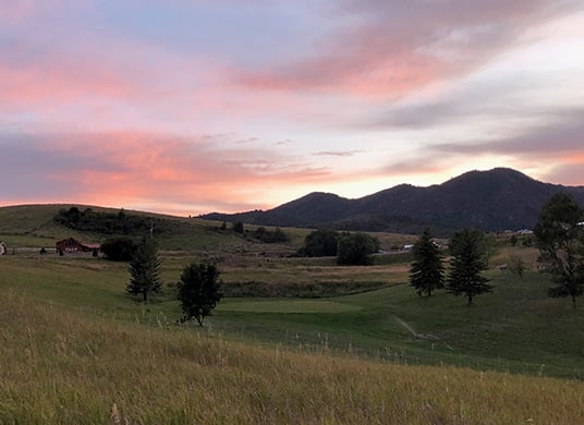 lava hot springs golf course facing southwest